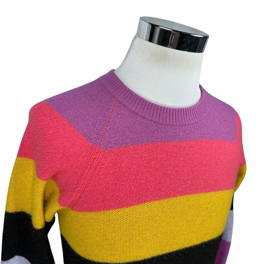 Stine Goya Magdalena Stripe Sweater‎ Women's Medium Pink Purple Yellow Pullover - Picture 2 of 10